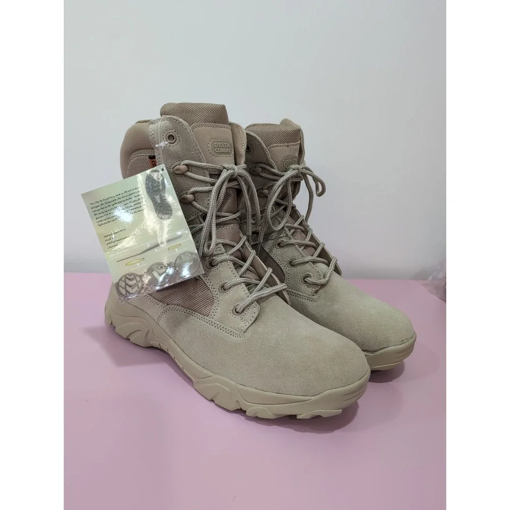 NWT Delta Tactical Desert Hunting Lightweight Combat  Leather Ankle Boots Sz. 12
